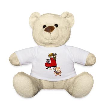 Santa Claus Kids Child Christmas Xmas - Teddy Bear - white - Front