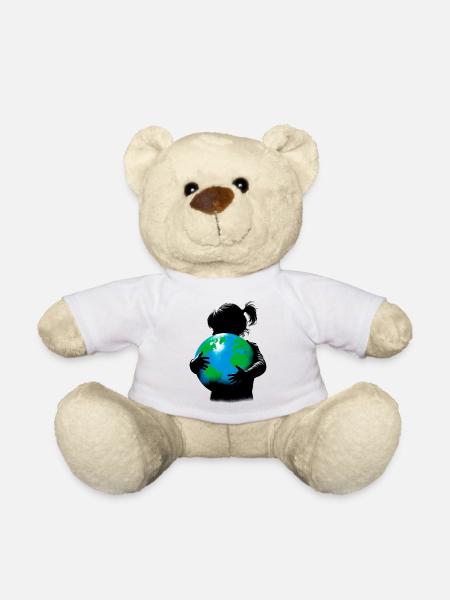 Planet Erde - Teddy - Weiß