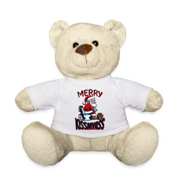 Lustige Weihnachtsmann - Teddy - Weiß - Vorne