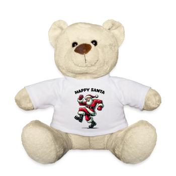 St. Nicholas Happy Santa - Teddy Bear - white - Front