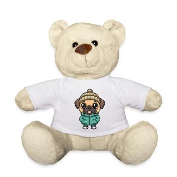 Mastiff chien dessin animé - Nounours - blanc - Devant