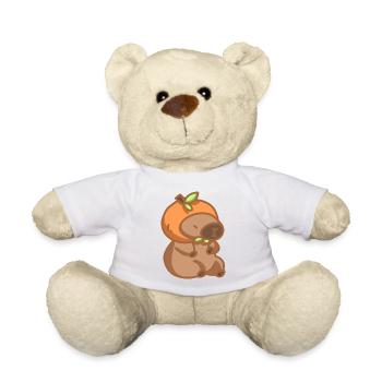 Capibara Orange - Teddy - Weiß - Vorne