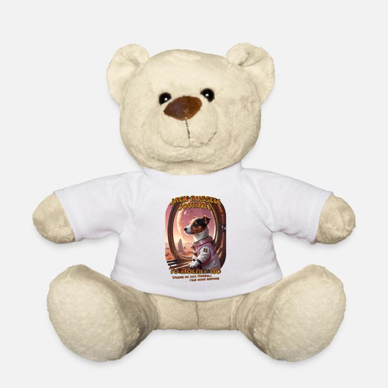 To Boldly Go where no Jack Russell has gone before - Teddy Bear - white
