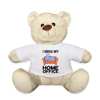Home Office Spruch lustig - Teddy - Weiß - Vorne