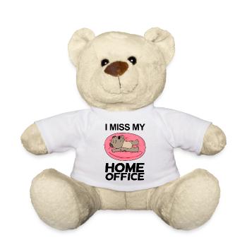 Home Office Spruch lustig - Teddy - Weiß - Vorne