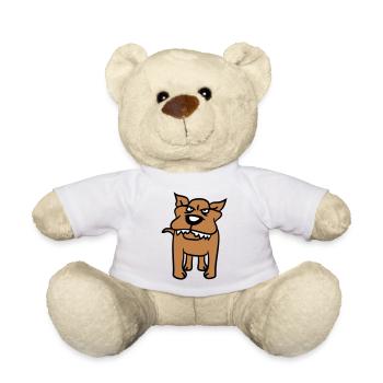 Chien, Monstre, Maléfique, Dangereux, Loup, Dents acérées - Nounours - blanc - Devant