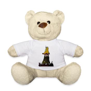 Waldläufer Gnom Zwerg Halbling Kobold Kabauter - Teddy - Weiß - Vorne