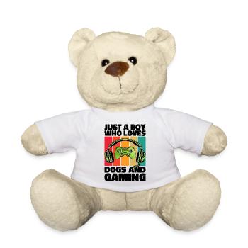 Gamer and Dogs: Video Games and Canine Loyalty - Teddy Bear - white - Front