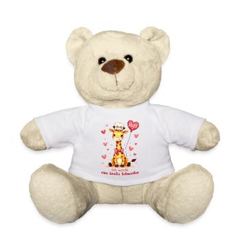 Ich Werde Große Schwester 2025 Giraffen Kinder - Teddy - Weiß - Vorne