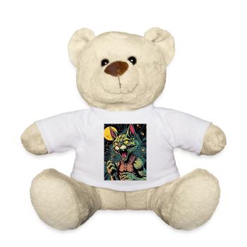 Karaoke Cat 1 - Teddy Bear - white - Front