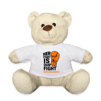 Her Fight Is Our Fight CRPS Support - Teddy Bear - white - Front