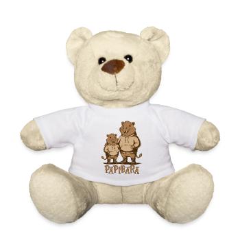 Papibara Papi Capybara Vater Lustig Papa Vatertag - Teddy - Weiß - Vorne