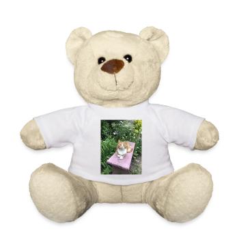 Chat Rouge Chat Mignon Petit Tigre Fleurs - Nounours - blanc - Devant