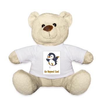 Pinguin Design – Go Beyond Cool Motiv - süß! - Teddy - Weiß - Vorne