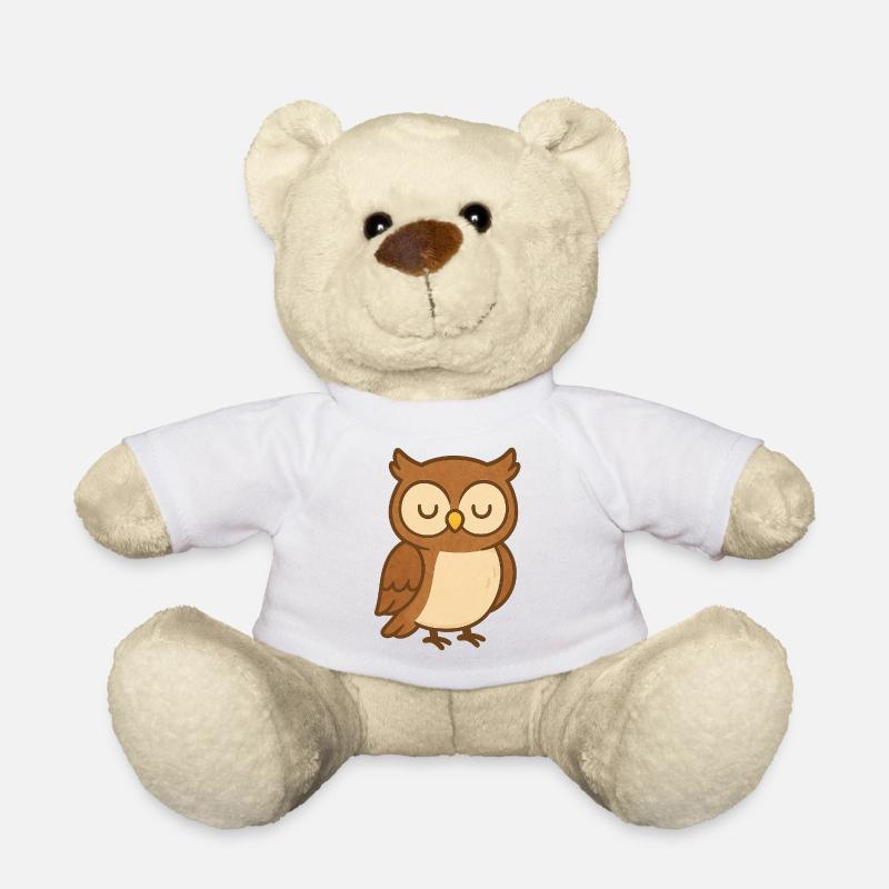 Eule - Teddy - Weiß