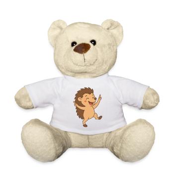 Bébé hérisson dansant petit ami - Nounours - blanc - Devant