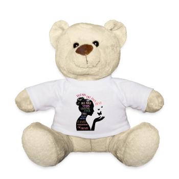 Wenn du das liest...! Personalisierbar - Teddy - Weiß - Vorne