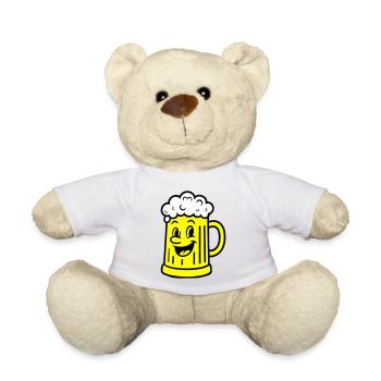 Beer Mug Comic Beer - Teddy Bear - white - Front