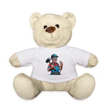 Handwerker Stolz: Hammerharte Arbeit! - Teddy - Weiß - Vorne