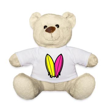Surfboard Icon Surfing - Teddy Bear - white - Front