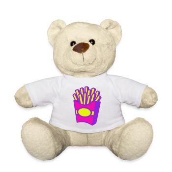 Frites Pop Art - Nounours - blanc - Devant