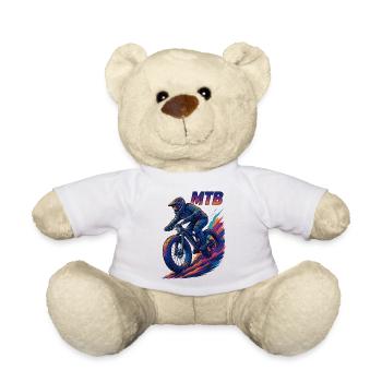 MTB Mountainbiking Fatbike cruisen Geschenk - Teddy - Weiß - Vorne