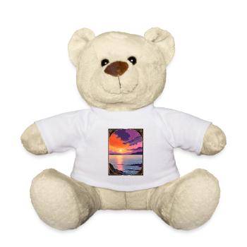 Bewitching Coastal Sunset - Teddy Bear - white - Front