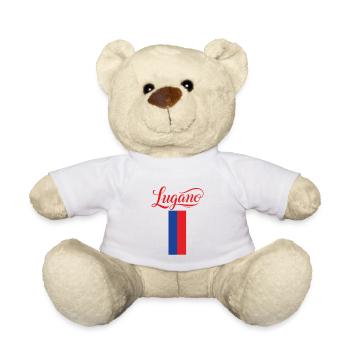 Lugano Ticino Flag Design for Fans - Teddy Bear - white - Front