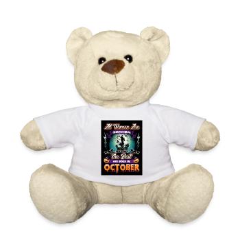 Die Besten sind im Oktober geboren - Hexe - Teddy - Weiß - Vorne