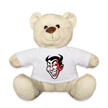 Conception expressive de visage comique souriant - Nounours - blanc - Devant