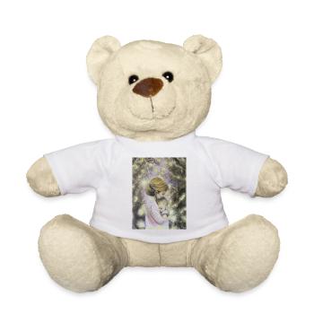 Ethereal Nighttime Mother and Child - Teddy Bear - white - Front