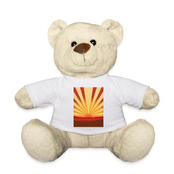 Sonnenaufgang im Retro-Stil - Teddy - Weiß - Vorne