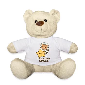 Space teddy with star friend - Teddy Bear - white - Front