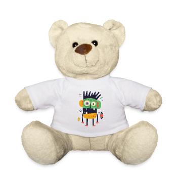 Buntes verrücktes Monster - Teddy - Weiß - Vorne