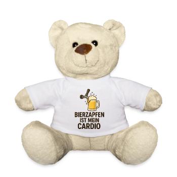 Bierzapfen Energie Fitness Motiv - Teddy - Weiß - Vorne