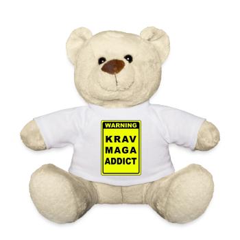 Warnung Krav Maga Süchtiger - Teddy - Weiß - Vorne
