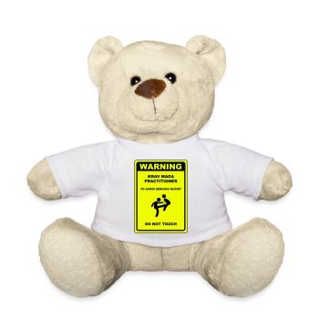 Warning! Krav Maga practitioner! - Teddy Bear - white - Front