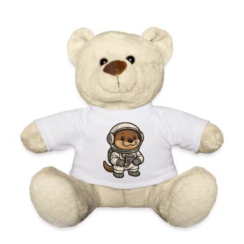 Space Cat Illustration - Teddy Bear - white - Front