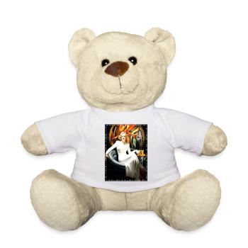 Femme élégante vêtue de blanc dans le style Art Déco - Nounours - blanc - Devant