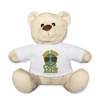 Make earth cool again - Teddy Bear - white - Front