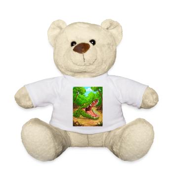 Krokodil – Afrikas Flüsse, stärkster Biss - Teddy - Weiß - Vorne