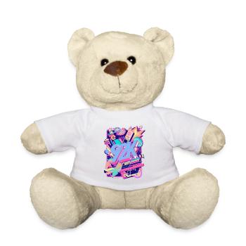 Neon Retro Teaser des années 90 Y2K - Nounours - blanc - Devant