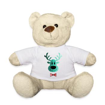 RENNE. NOËL. JOYEUX NOËL. MERRY CHRISTMAS. - Nounours - blanc - Devant