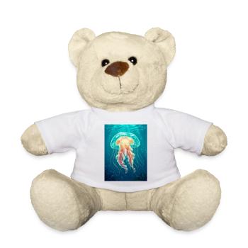Kastenqualle im Comic-Stil, transparent würfelförmig - Teddy - Weiß - Vorne