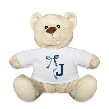 Monogram j Geschenkidee - Teddy - Weiß - Vorne