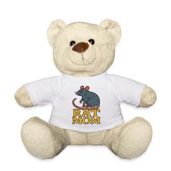 Ratte Mama Vintage Karikatur - Teddy - Weiß - Vorne