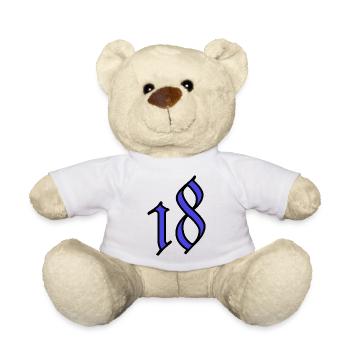 18. 18 JAHRE ALT. 18-JÄHRIGES JUBILÄUM. 18. GEBURTSTAG. - Teddy - Weiß - Vorne