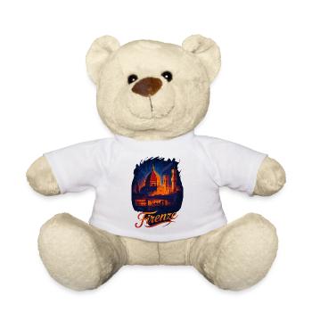 Florenz Firenze Stadt Italien Silhouette Geschenk - Teddy - Weiß - Vorne