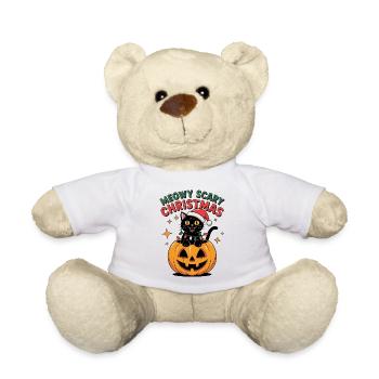Meowy Scary Christmas Cat - Teddy Bear - white - Front