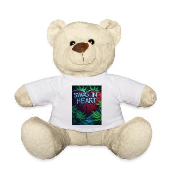 Neon Heart Swag Cannabis - Teddy - Weiß - Vorne